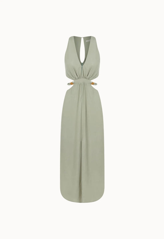 Vestido Recortes Patrice - Verde - Bonne Soirée