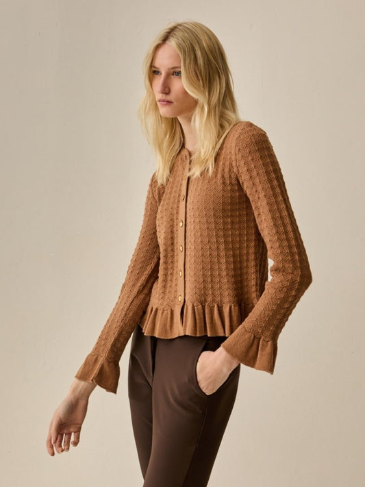 Blusa Manga Longa Ayla Tricot Caramelo - Bonne Soirée