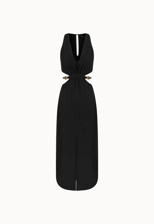 Vestido Recortes Patrice - Preto - Bonne Soirée