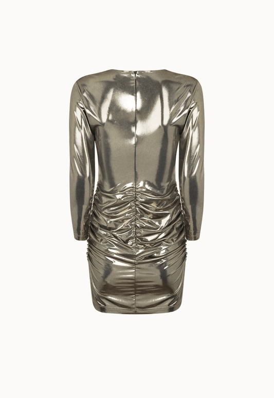 Vestido Manga Longa Charlotte - Metalizado - Bonne Soirée