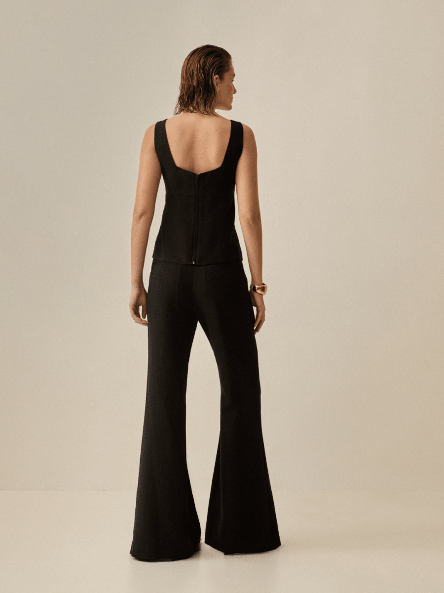 Calça Elle Alfaiataria Preto - Bonne Soirée