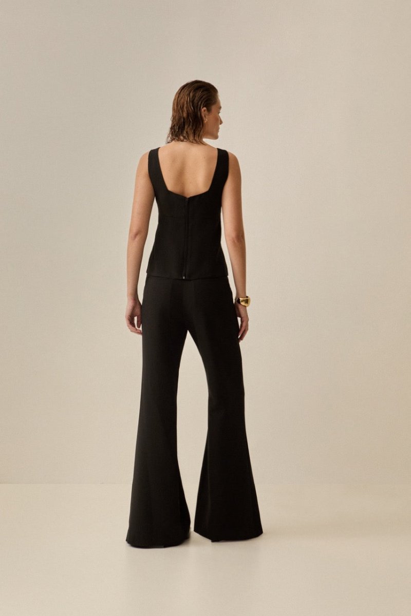 Blusa Peplum Elle Alfaiataria Preto - Bonne Soirée