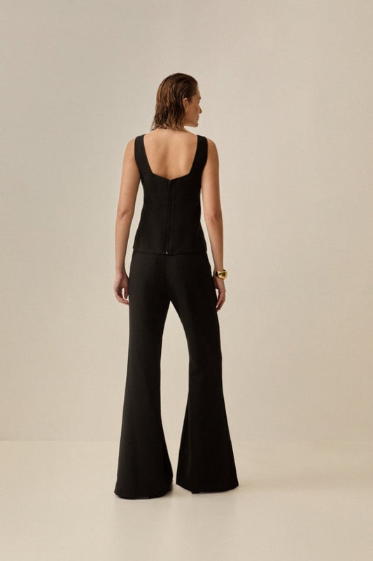 Blusa Peplum Elle Alfaiataria Preto - Bonne Soirée
