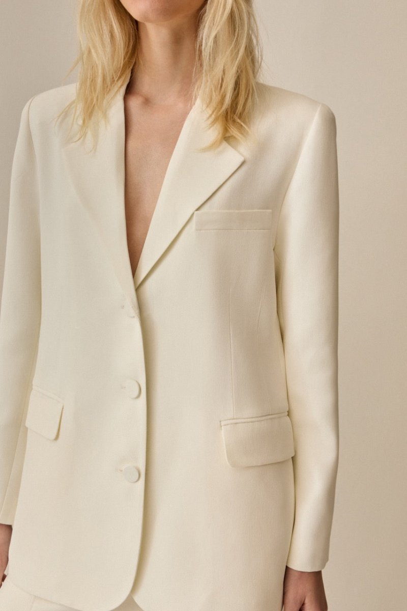 Blazer Elle Alfaiataria Off - White - Bonne Soirée