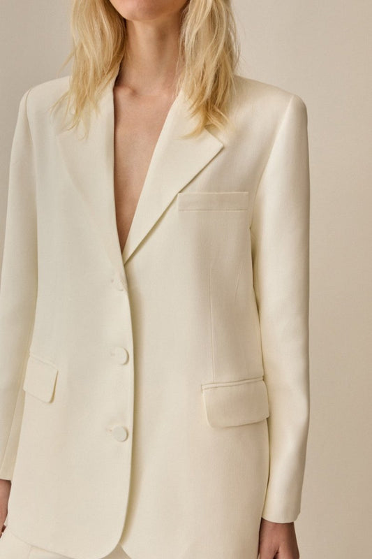 Blazer Elle Alfaiataria Off - White - Bonne Soirée