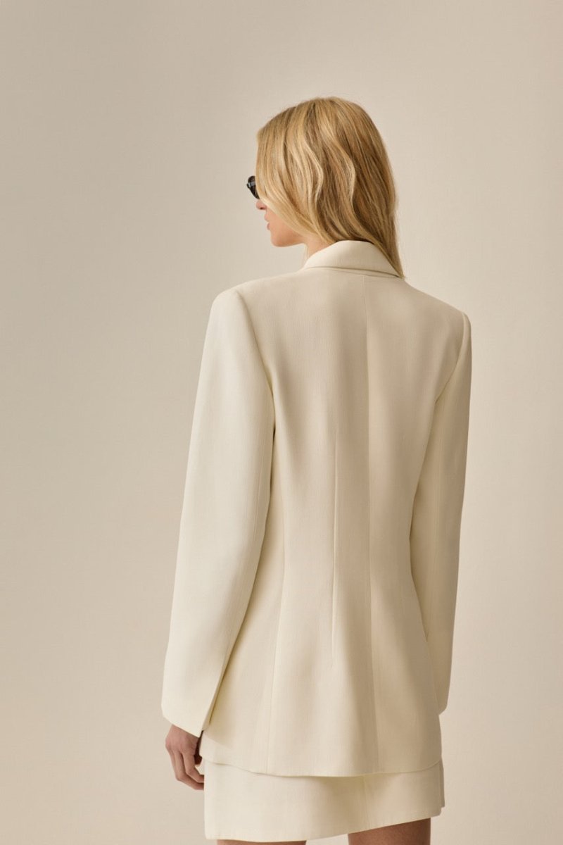 Blazer Elle Alfaiataria Off - White - Bonne Soirée
