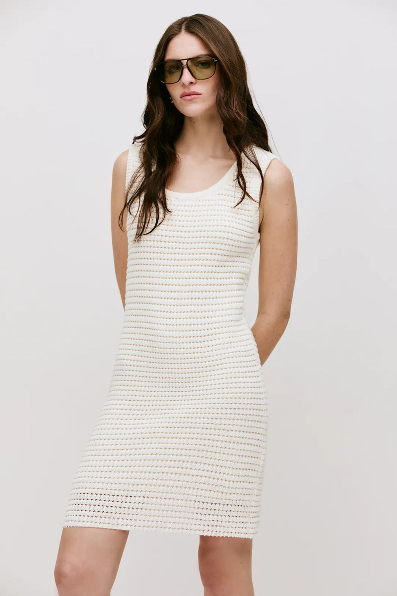 Vestido Helene Tricot Off - White - Bonne Soirée