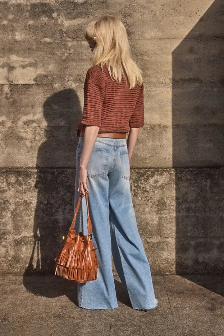 Blusa Helene Tricot Marrom - Bonne Soirée