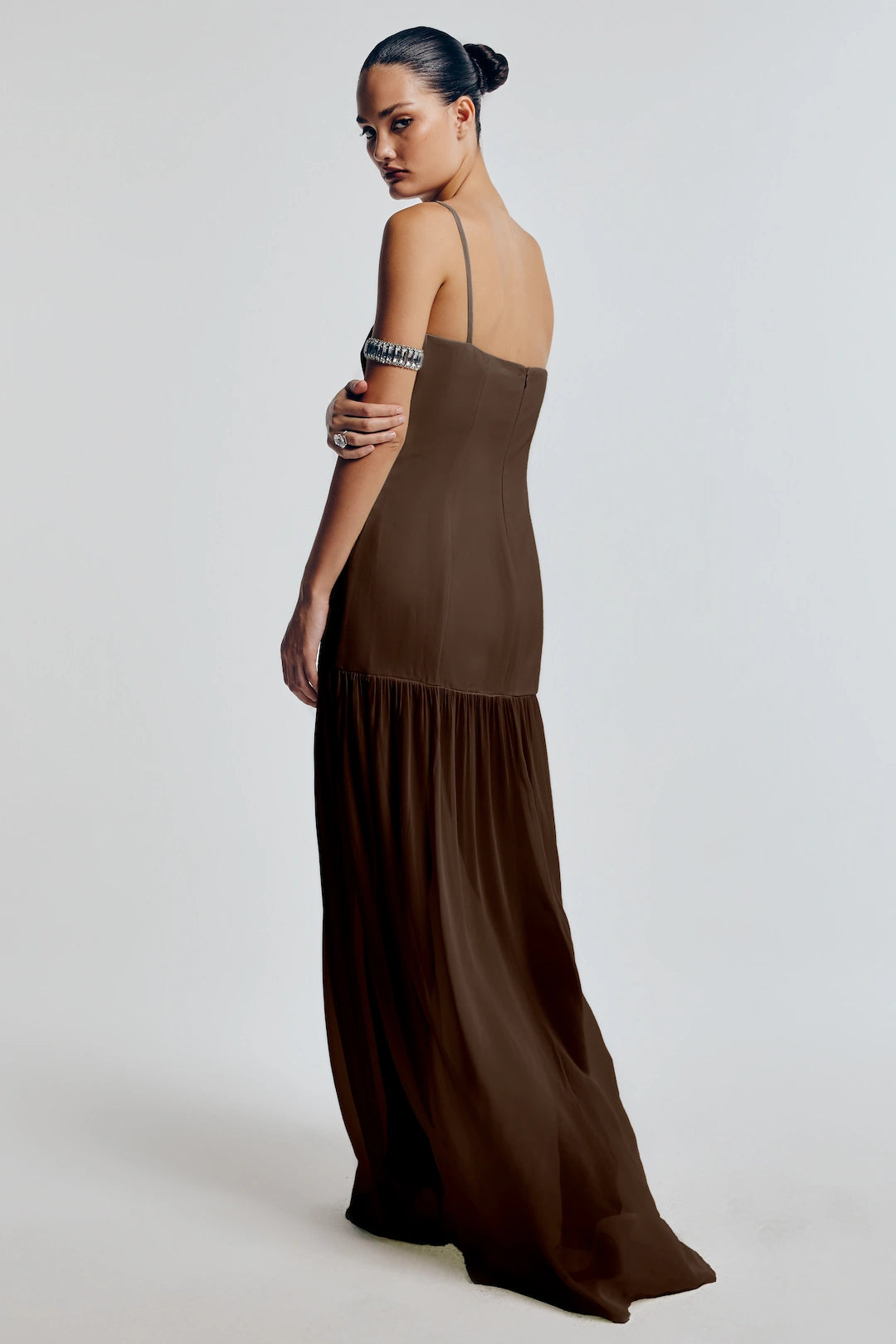 Vestido Longo Lanine Marrom - Bonne Soirée