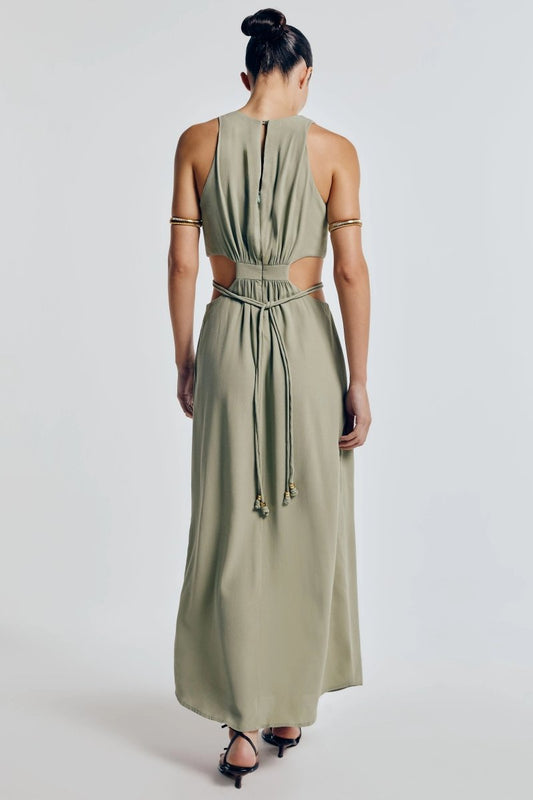 Vestido Recortes Patrice - Verde - Bonne Soirée
