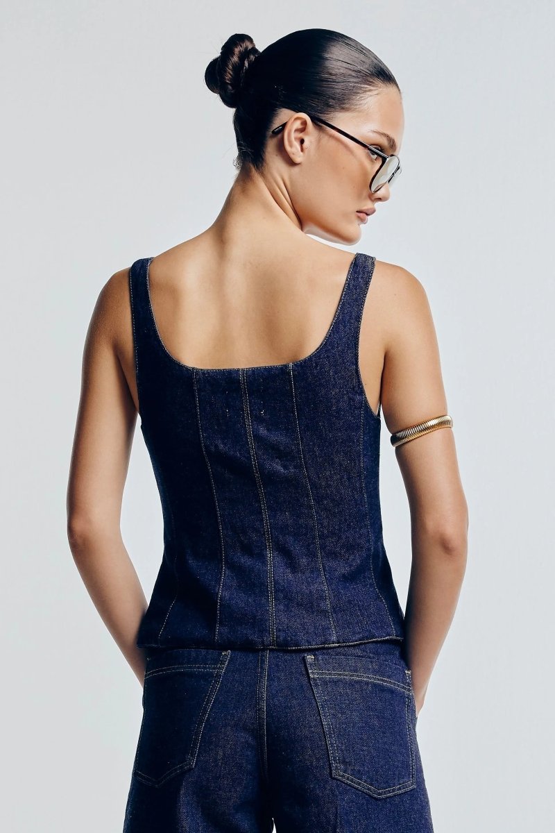 Top Jeans Daisy - Azul Marinho - Bonne Soirée