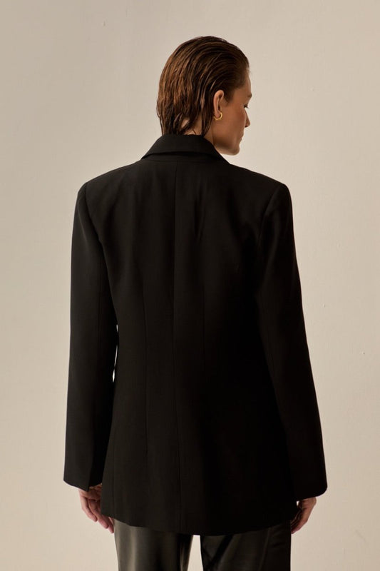 Blazer Elle Alfaiataria Preto - Bonne Soirée