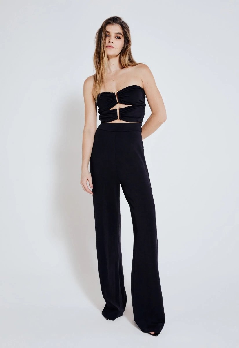 Macacão Jersey Bianca - Preto - Bonne Soirée