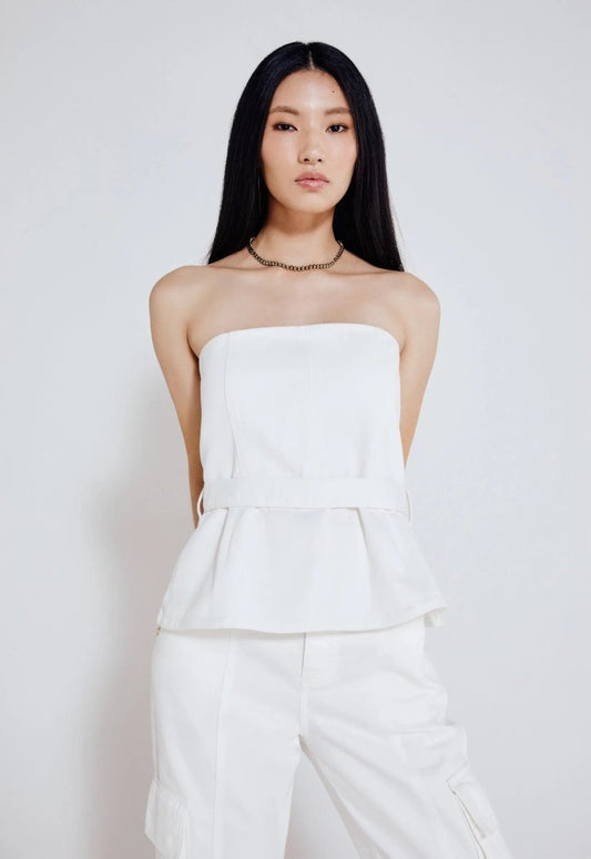 Top Jeans Lucie - Off White - Bonne Soirée