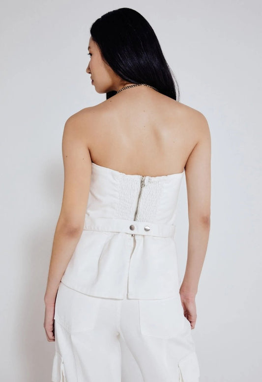 Top Jeans Lucie - Off White - Bonne Soirée