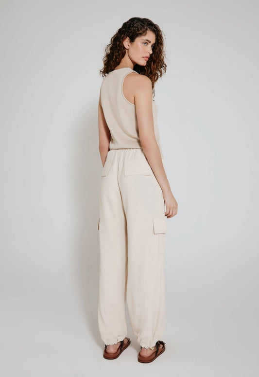 Calça Cargo Crepe Haydée - Vanilla - Bonne Soirée