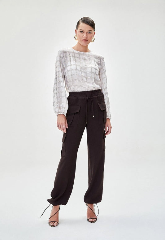 Blusa Seda Silvia - Off White - Bonne Soirée