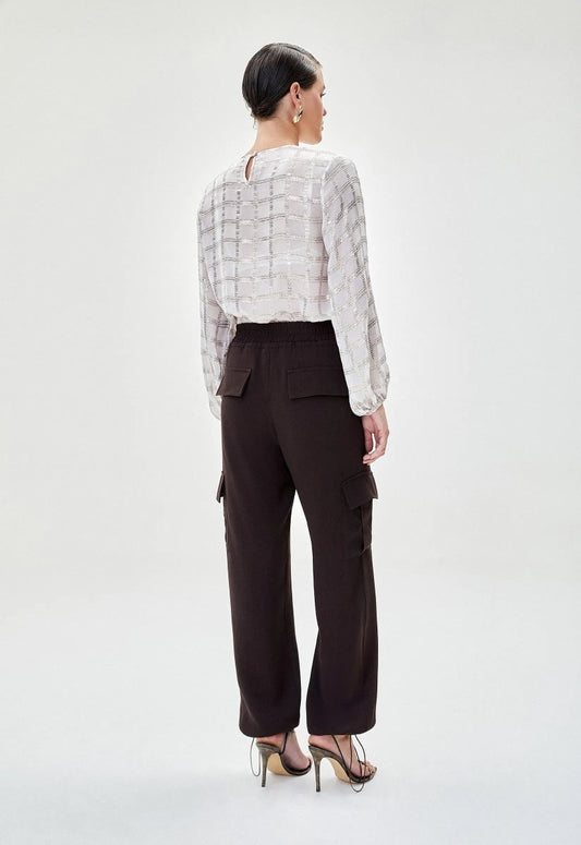 Blusa Seda Silvia - Off White - Bonne Soirée