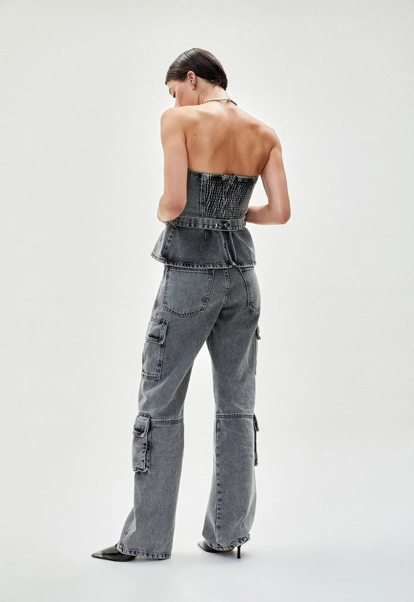 Top Jeans Lucie - Preto - Bonne Soirée