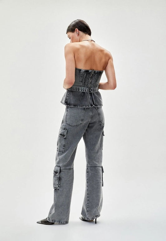 Top Jeans Lucie - Preto - Bonne Soirée