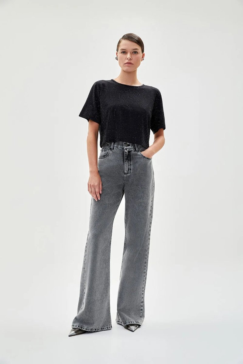 Blusa Cristais Lis - Preto - Bonne Soirée