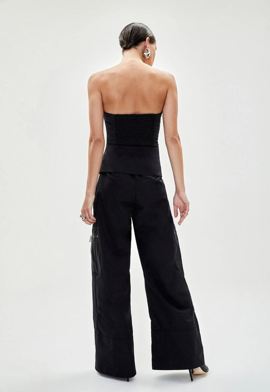 Calça Tafetá Francine - Preto - Bonne Soirée