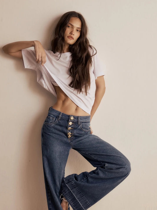 Calça Bardot Jeans Azul Médio - PRÉ-VENDA | Entrega a partir de 01/09 - Bonne Soirée