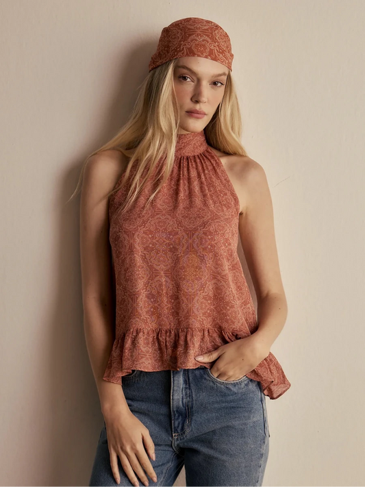 Blusa Lilou Paisley Terracota - Bonne Soirée