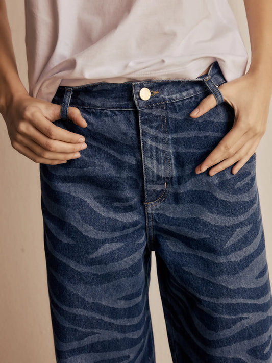Calça Kayra Zebra Jeans Azul Marinho