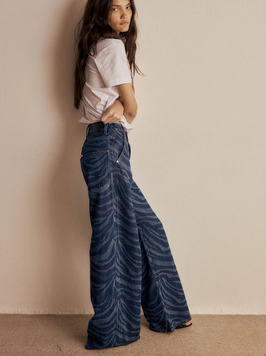Calça Kayra Zebra Jeans Azul Marinho
