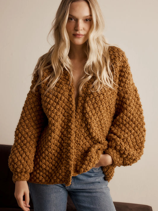 Tricot Pipoca Camel Bonne Soirée x Fandom