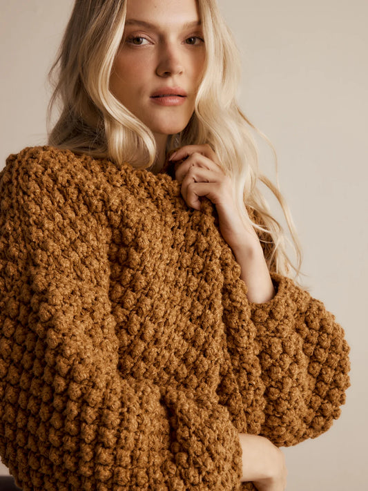 Tricot Pipoca Camel Bonne Soirée x Fandom