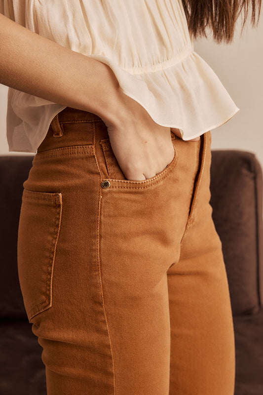Calça Sarja Beatrice Camel