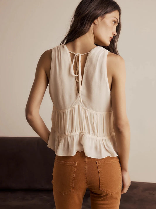 Blusa Gabrielle Vanilla Liso - Bonne Soirée