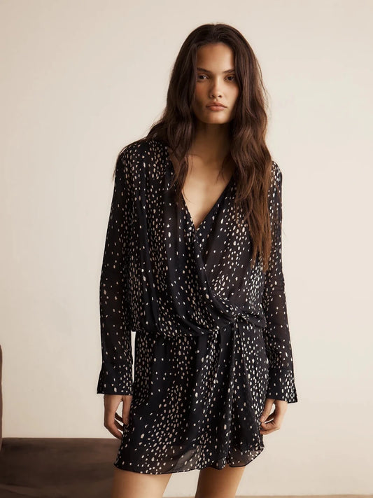 Vestido Lilou Bambi Preto - Bonne Soirée