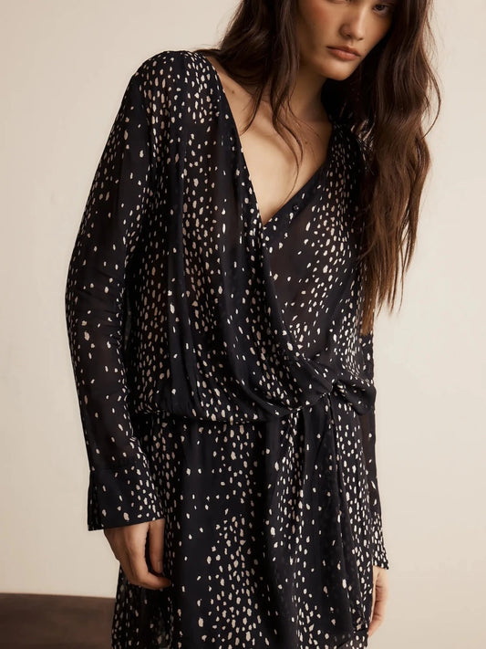 Vestido Lilou Bambi Preto - Bonne Soirée