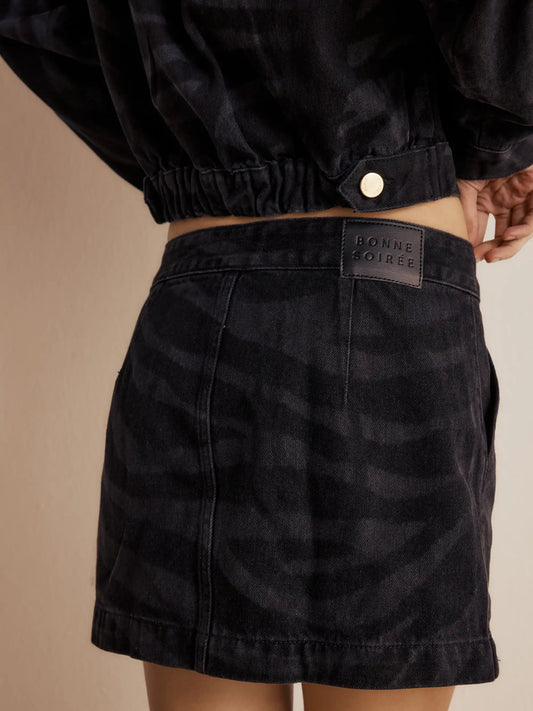 Saia Kayra Jeans Zebra