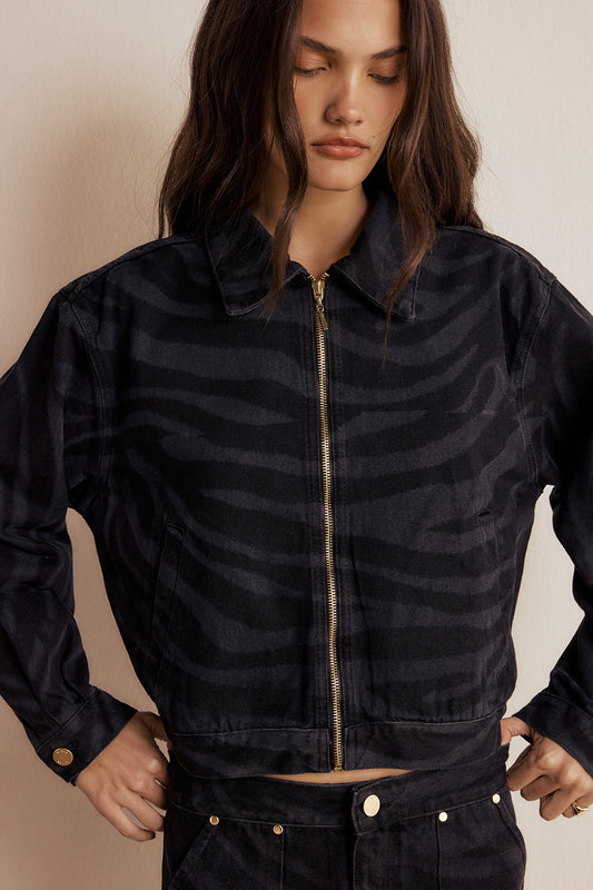 Jaqueta Kayra Jeans Zebra