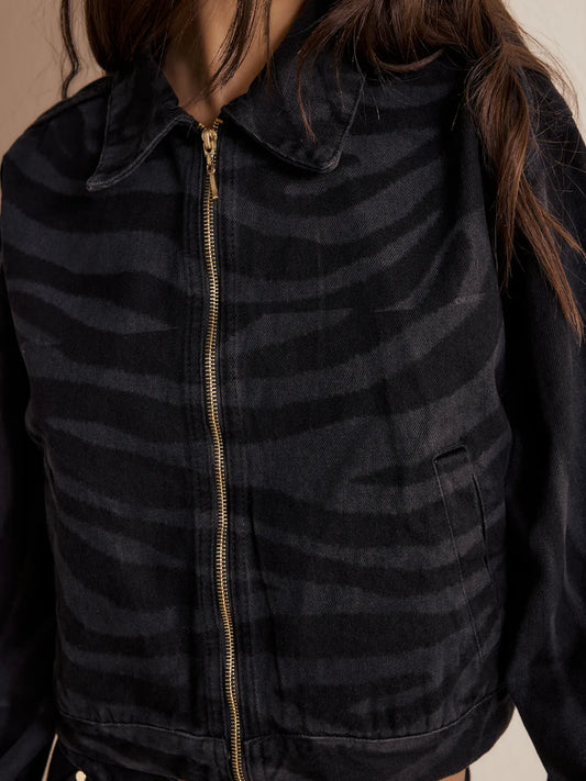 Jaqueta Kayra Jeans Zebra