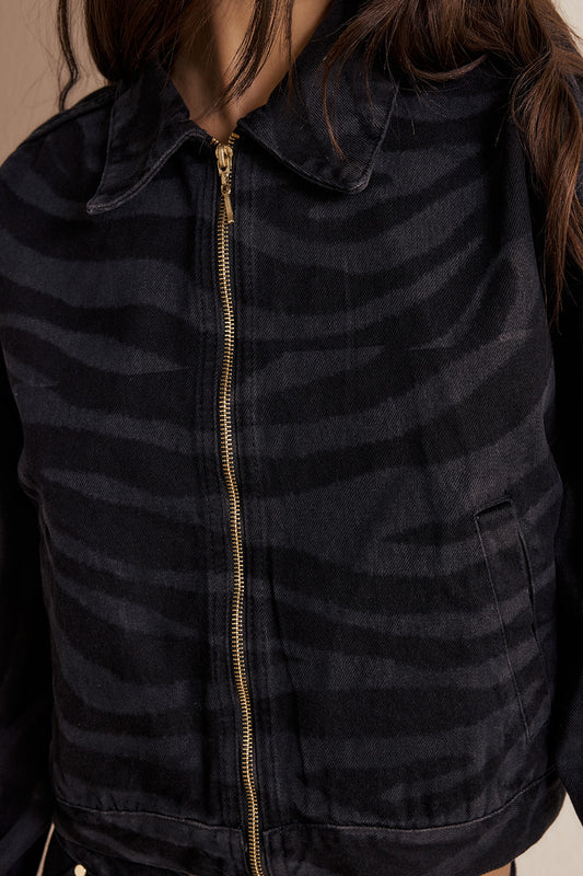 Jaqueta Kayra Jeans Zebra