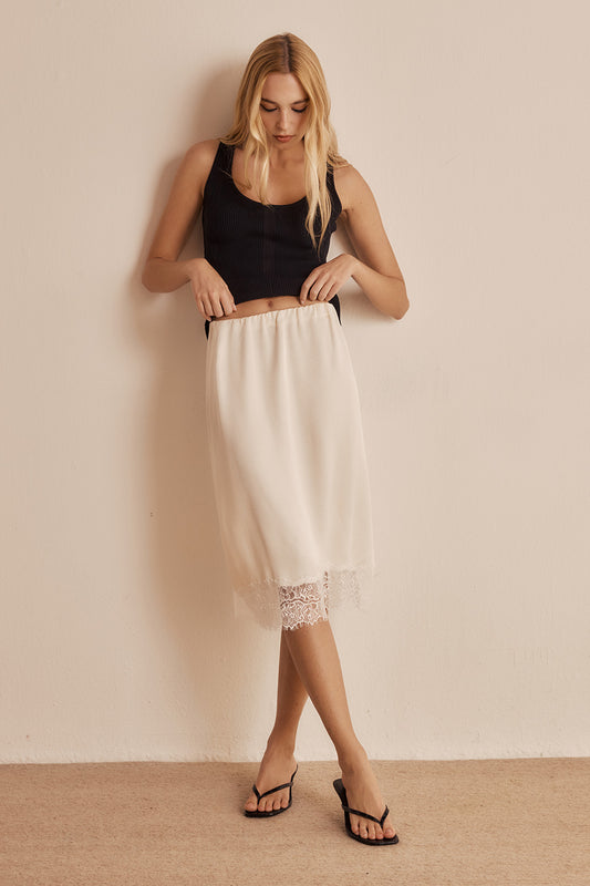 Saia Jolie Renda Blush