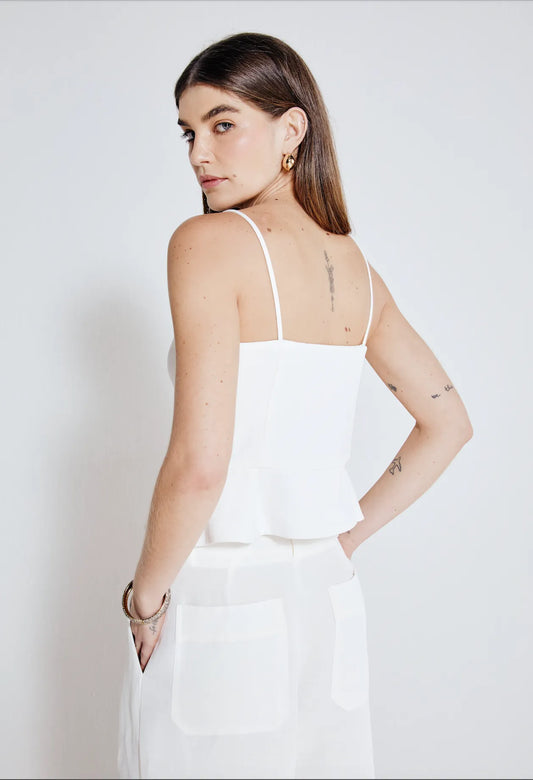 Top Crepe Marine - Off White - Bonne Soirée