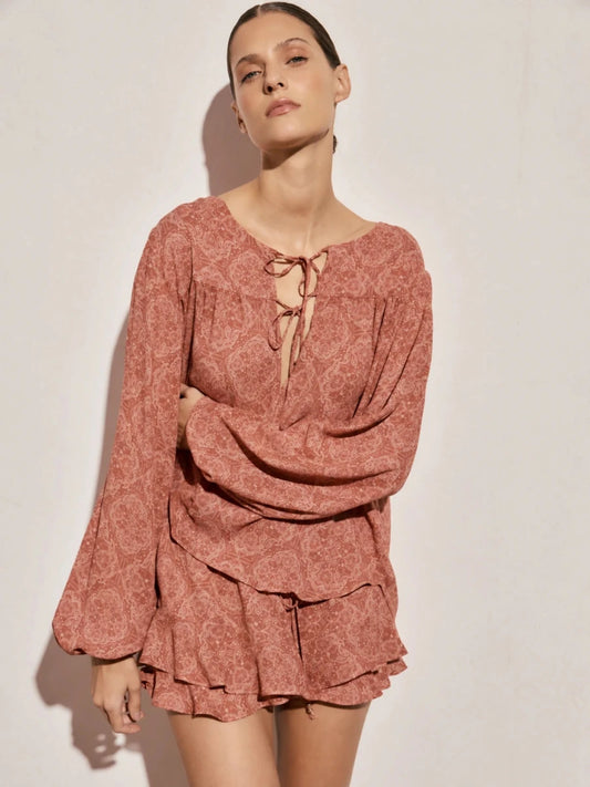 Shorts Lilou Paisley Terracota - Bonne Soirée