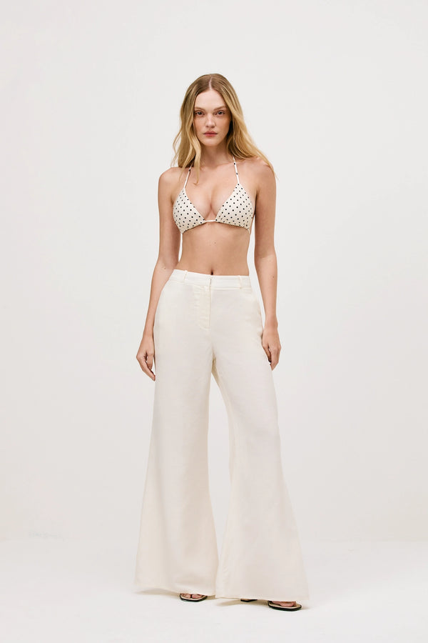 Calça Sophie Linho Vanilla - Bonne Soirée