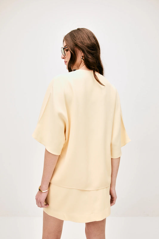 Blusa Noemie Crepe Manteiga