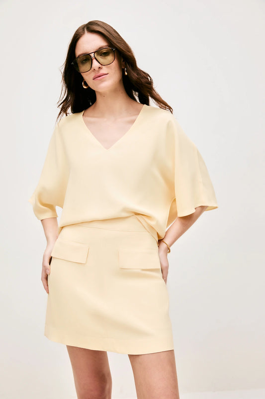 Blusa Noemie Crepe Manteiga