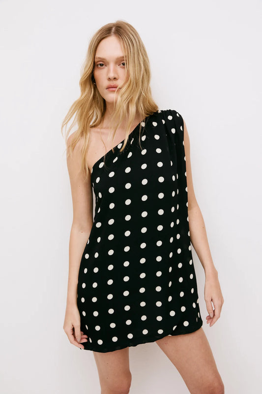 Vestido Brigitte Curto Poá - Bonne Soirée