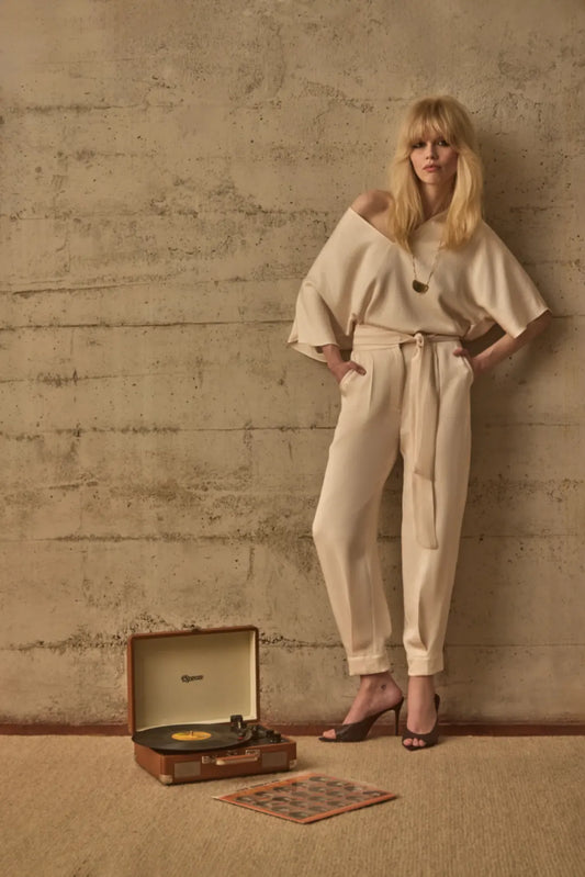 Calça Inès Alfaiataria Blush - Bonne Soirée