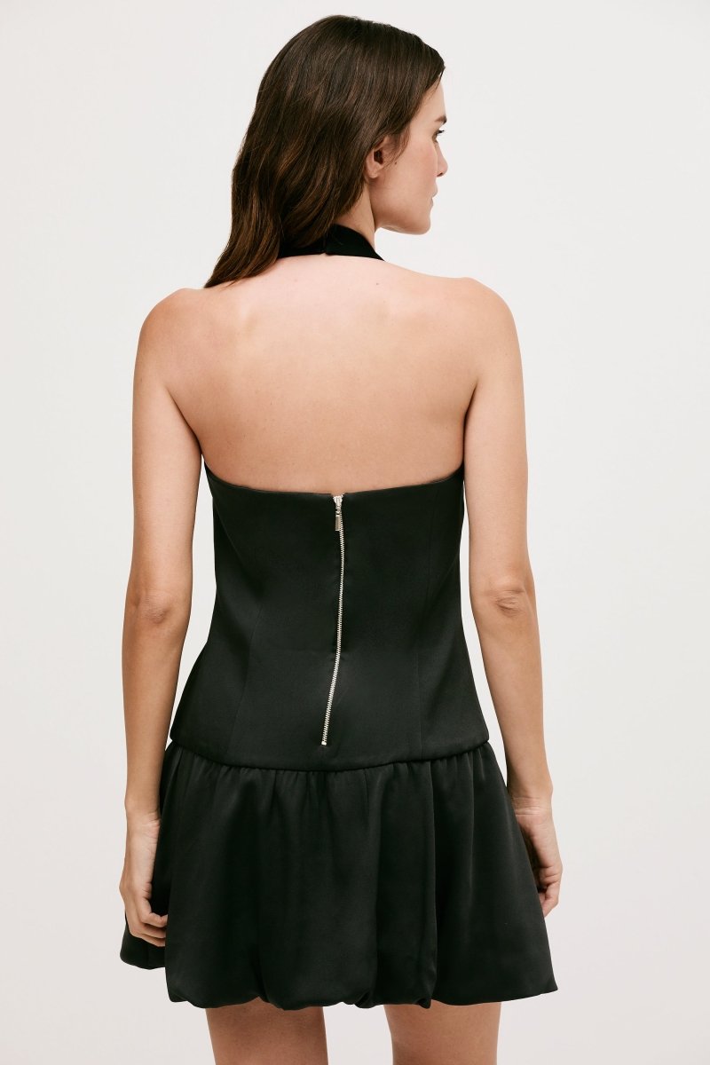 Vestido Preto Curto Balonê Delphine - Bonne Soirée