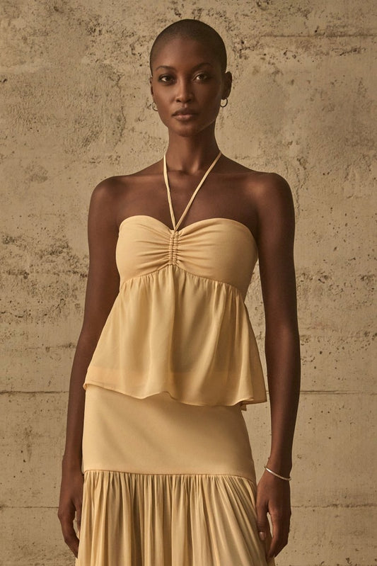 Blusa Florence Manteiga - Bonne Soirée